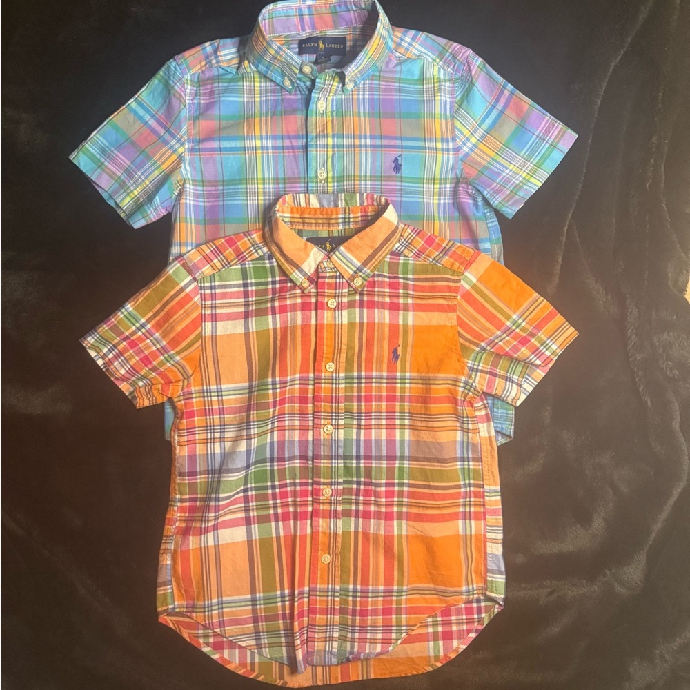 Colorful Plaid Kids Shirt Set by Ralph Lauren
